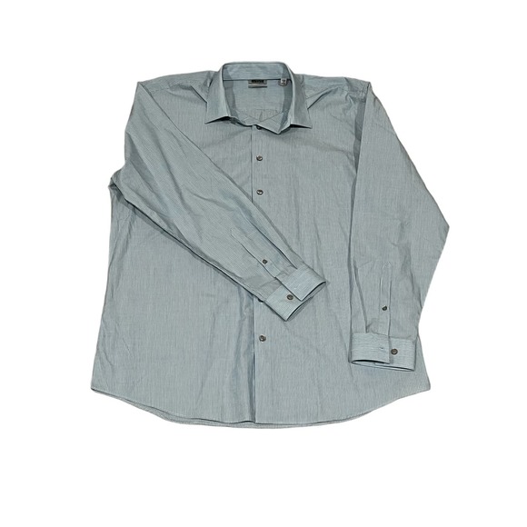 Unlisted by Kenneth Cole Blue Button-up, 17 34/35, #494-S - Picture 2 of 4